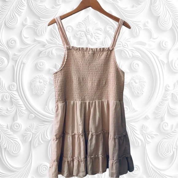 Wild Fable Tan Tiered Ruffle Skirt Dress Size XXL - Picture 4 of 4